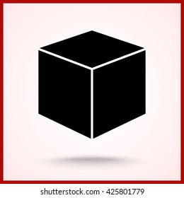 Box sign icons, vector illustration. Flat design style
