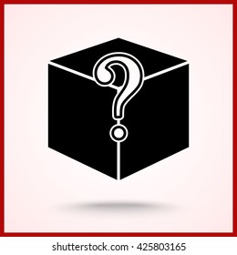Box sign icons, vector illustration. Flat design style
