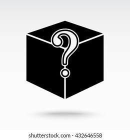 Box sign icons, vector illustration. Flat design style