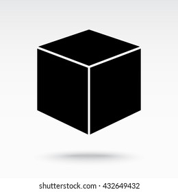 Box sign icons, vector illustration. Flat design style