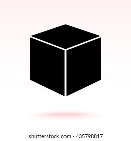 Box sign icons, vector illustration. Flat design style