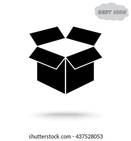 Box sign icons, vector illustration. Flat design style