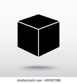 Box sign icons, vector illustration. Flat design style