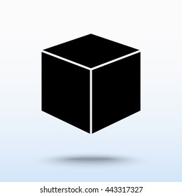 Box sign icons, vector illustration. Flat design style