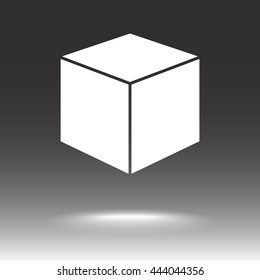 Box sign icons, vector illustration. Flat design style