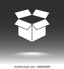 Box sign icons, vector illustration. Flat design style