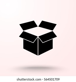 Box sign icons, vector illustration. Flat design style
