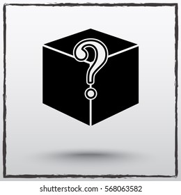 Box sign icons, vector illustration. Flat design style