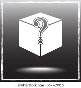 Box sign icons, vector illustration. Flat design style