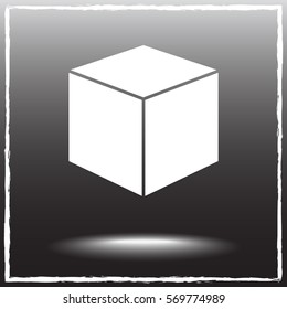 Box sign icons, vector illustration. Flat design style