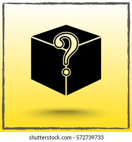 Box sign icons, vector illustration. Flat design style