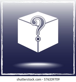 Box sign icons, vector illustration. Flat design style
