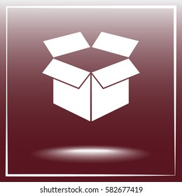 Box sign icons, vector illustration. Flat design style