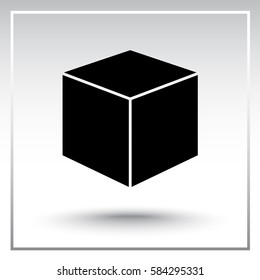 Box sign icons, vector illustration. Flat design style