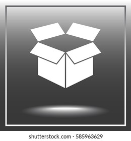 Box sign icons, vector illustration. Flat design style