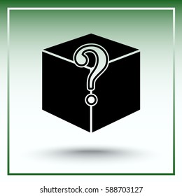 Box sign icons, vector illustration. Flat design style