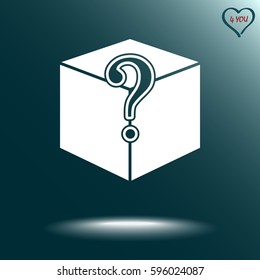 Box sign icons, vector illustration. Flat design style