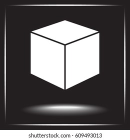 Box sign icons, vector illustration. Flat design style