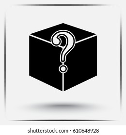 Box sign icons, vector illustration. Flat design style