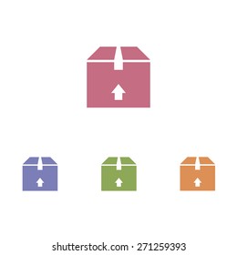 Box - Up Sign on white background