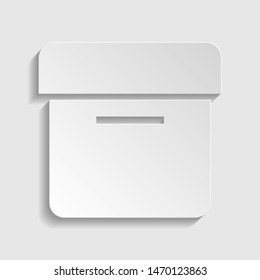 Box sign. Paper style icon. Illustration.