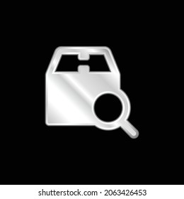Box-Symbol aus silbernem Metall