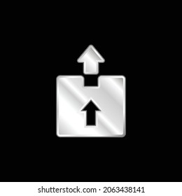 Box-Symbol aus silbernem Metall