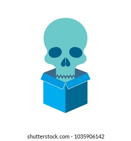 Box Skull Logo Icon Design