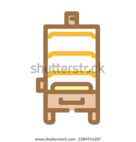 box smoker color icon vector. box smoker sign. isolated symbol illustration