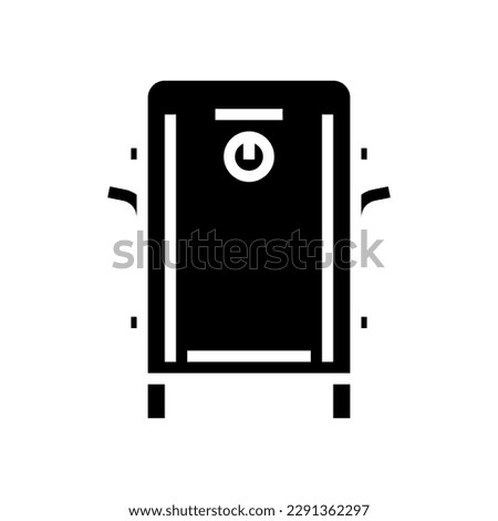 box smoker glyph icon vector. box smoker sign. isolated symbol illustration