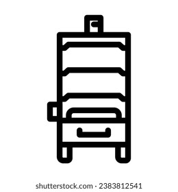 box smoker line icon vector. box smoker sign. isolated contour symbol black illustration