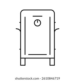 box smoker line icon vector. box smoker sign. isolated contour symbol black illustration