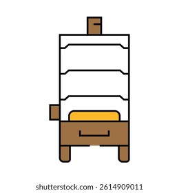 box smoker line icon vector. box smoker sign. isolated symbol illustration
