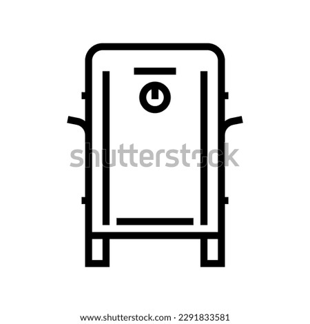 box smoker line icon vector. box smoker sign. isolated contour symbol black illustration