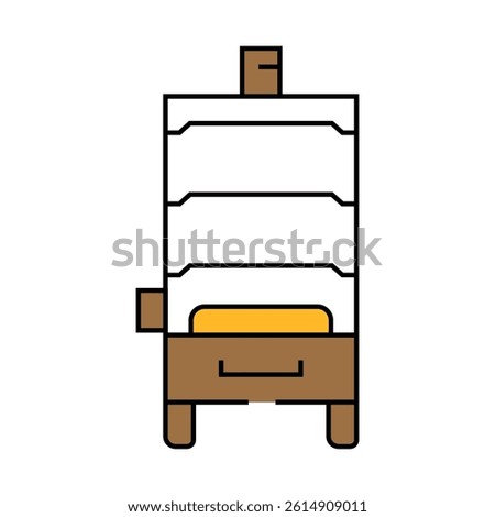 box smoker line icon vector. box smoker sign. isolated symbol illustration