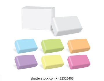 box soap for your design EPS10 Vector Mock up easily change the color of the soap 