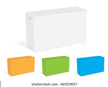 box soap for your design EPS10 Vector Mock up easily change the color of the soap 