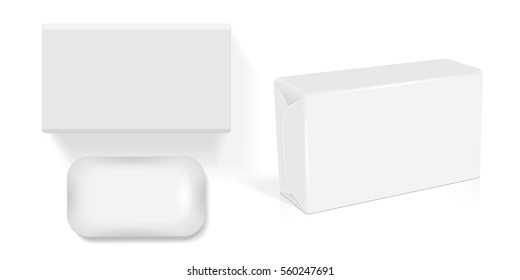 box soap for your design EPS10 Vector Mock up easily change the color of the soap 