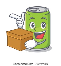 With box soft drink character cartoon