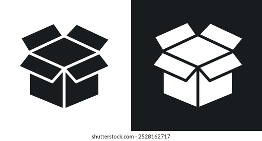 Box solid vector icon pack