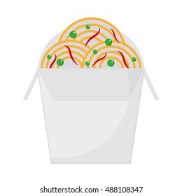 box of spaghetti icon vector illustration design