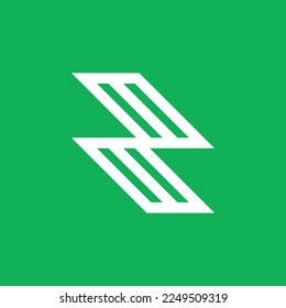 logotipo de velocidad de caja con un espacio en el centro, fondo verde.