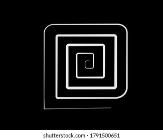 A box spiral vector illustration