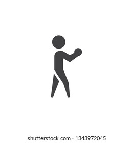 Box sport vector icon. filled flat sign for mobile concept and web design. Boxing boxer glyph icon. Symbol, logo illustration. Pixel perfect vector graphics