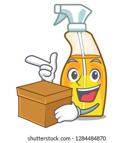 With box spray perfume in a cartoon bottle