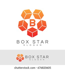 box star initial Letter B Logo design