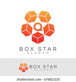 box star initial Letter Q Logo design