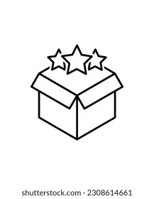 Feld mit Sternzeilensymbol, Vektorsymbol der besten Linie.