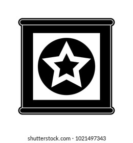 Box with star pixelated videogame element