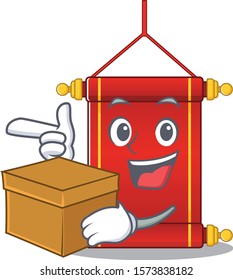 With box Super Funny chinese scrolls cartoon character style